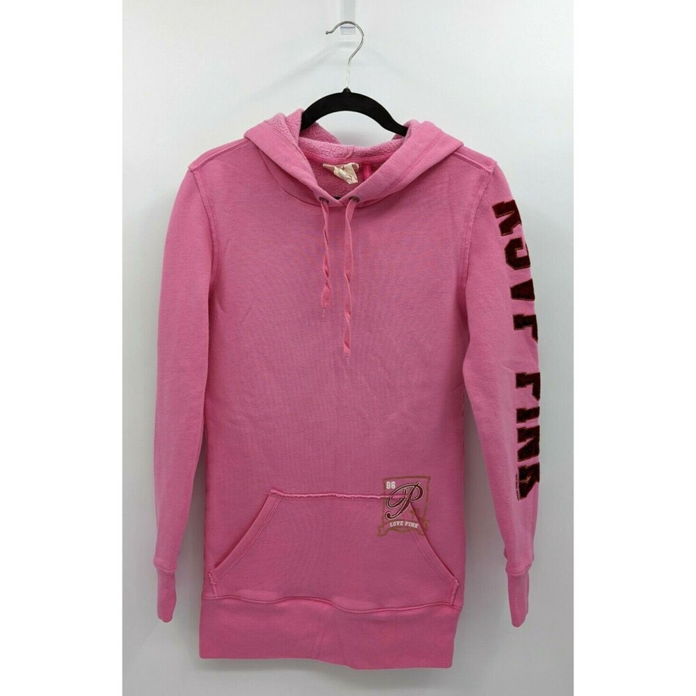 Victoria's Secret PINK Hoodie Women’s XS Pink Long Pullover My Favorite Sweats